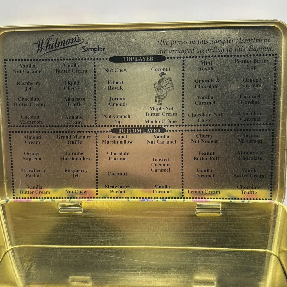 Whitman Sampler hinged top metal advertising Tin‎